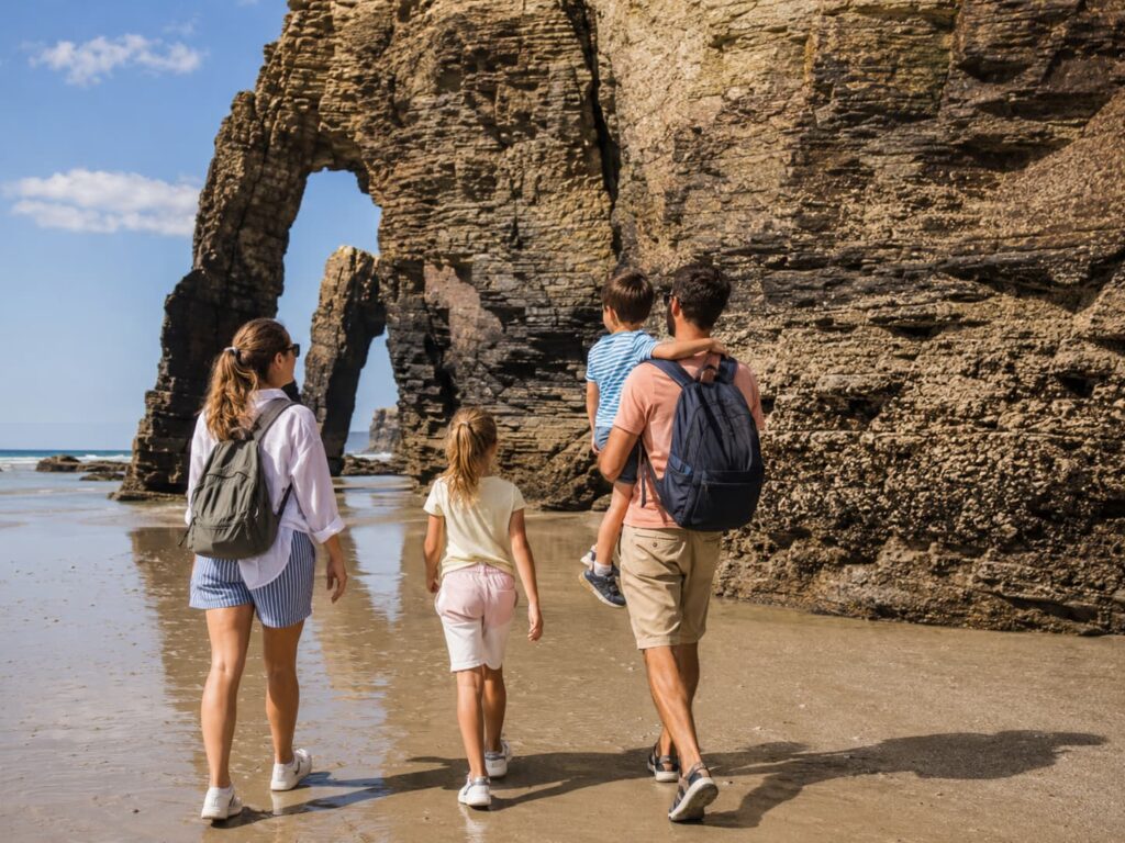 playa catedrales con niños
